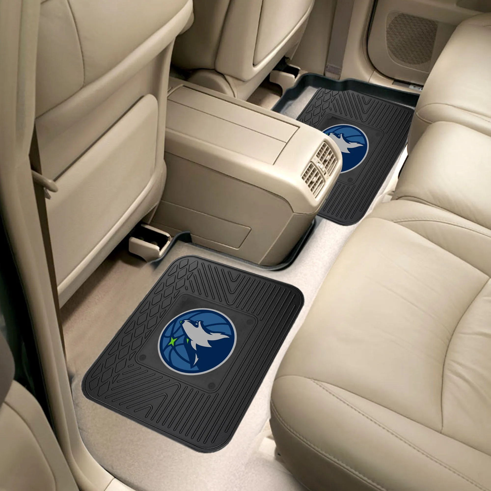 Minnesota Timberwolves Back Seat Car Utility Mats - 2 Piece Set