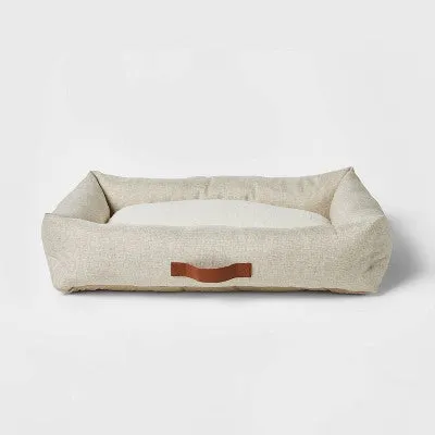 Neutral 4-Sided Bolster Dog Bed - Boots & Barkley - Cream - L