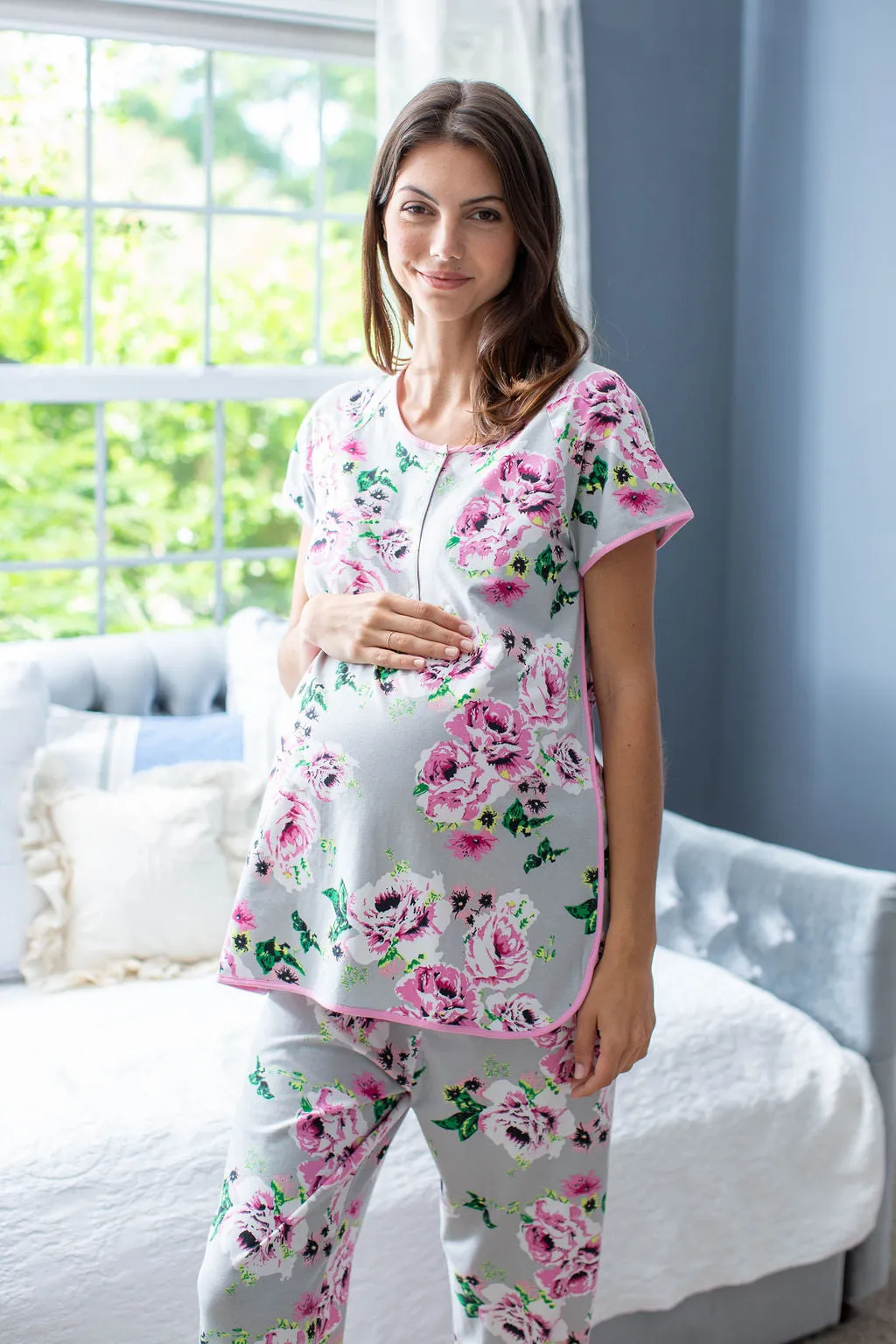 Olivia Maternity Nursing Pajama Set