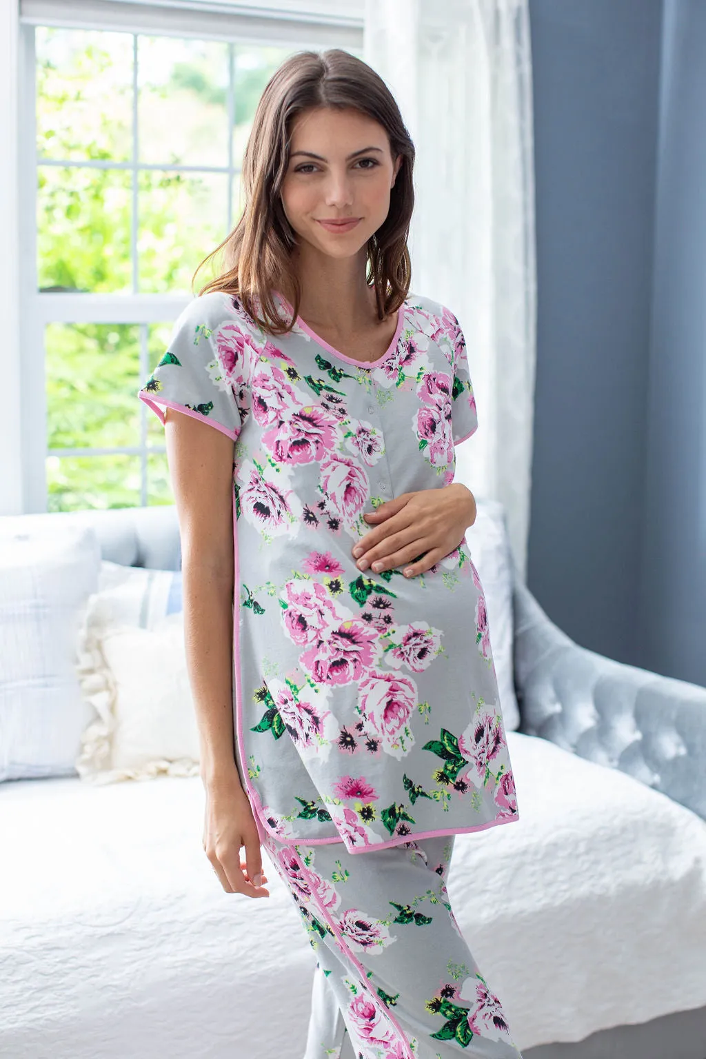 Olivia Maternity Nursing Pajama Set