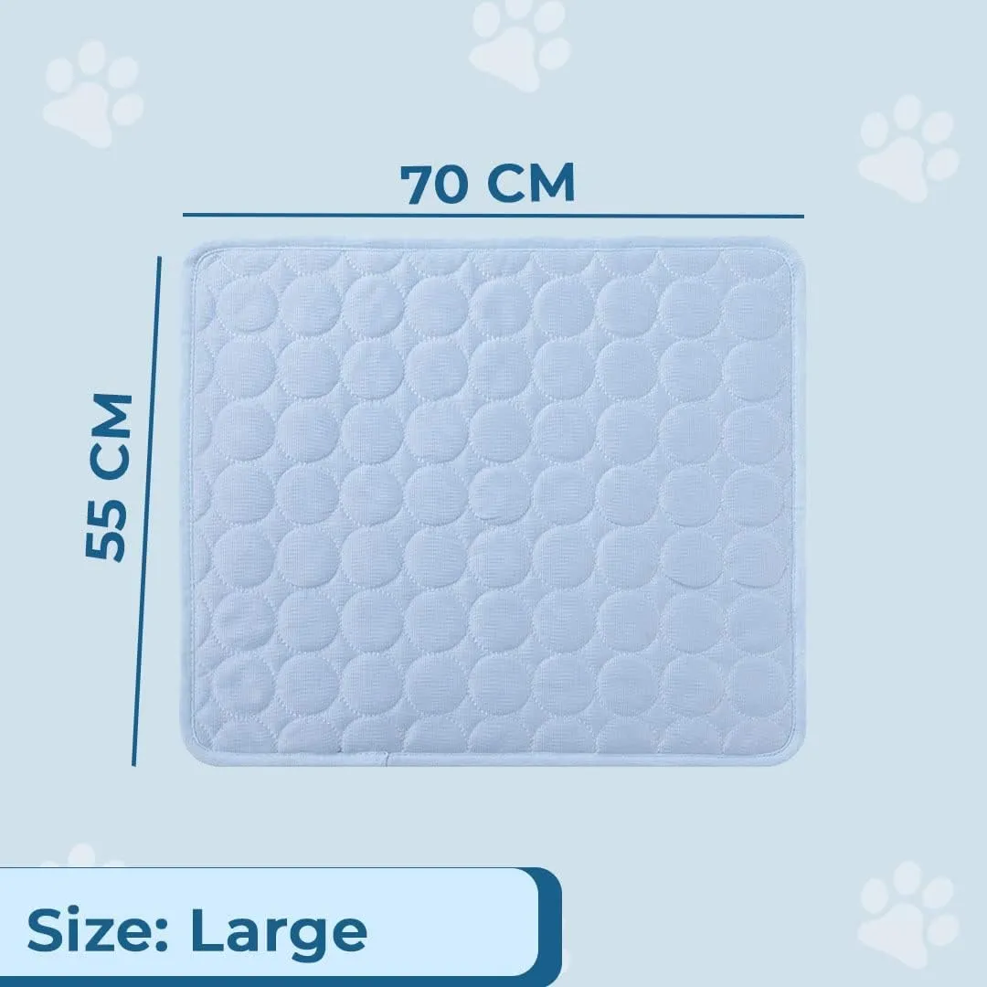 Petvit Dog Bed | Cat Bed | Puppy Bed | Soft Fabric Bed for Dog | Washable Dogs Bed | Heat Absorbent Pad | Anti Slip Design | Large Size Dog Bed | Light Blue (Extra Large)