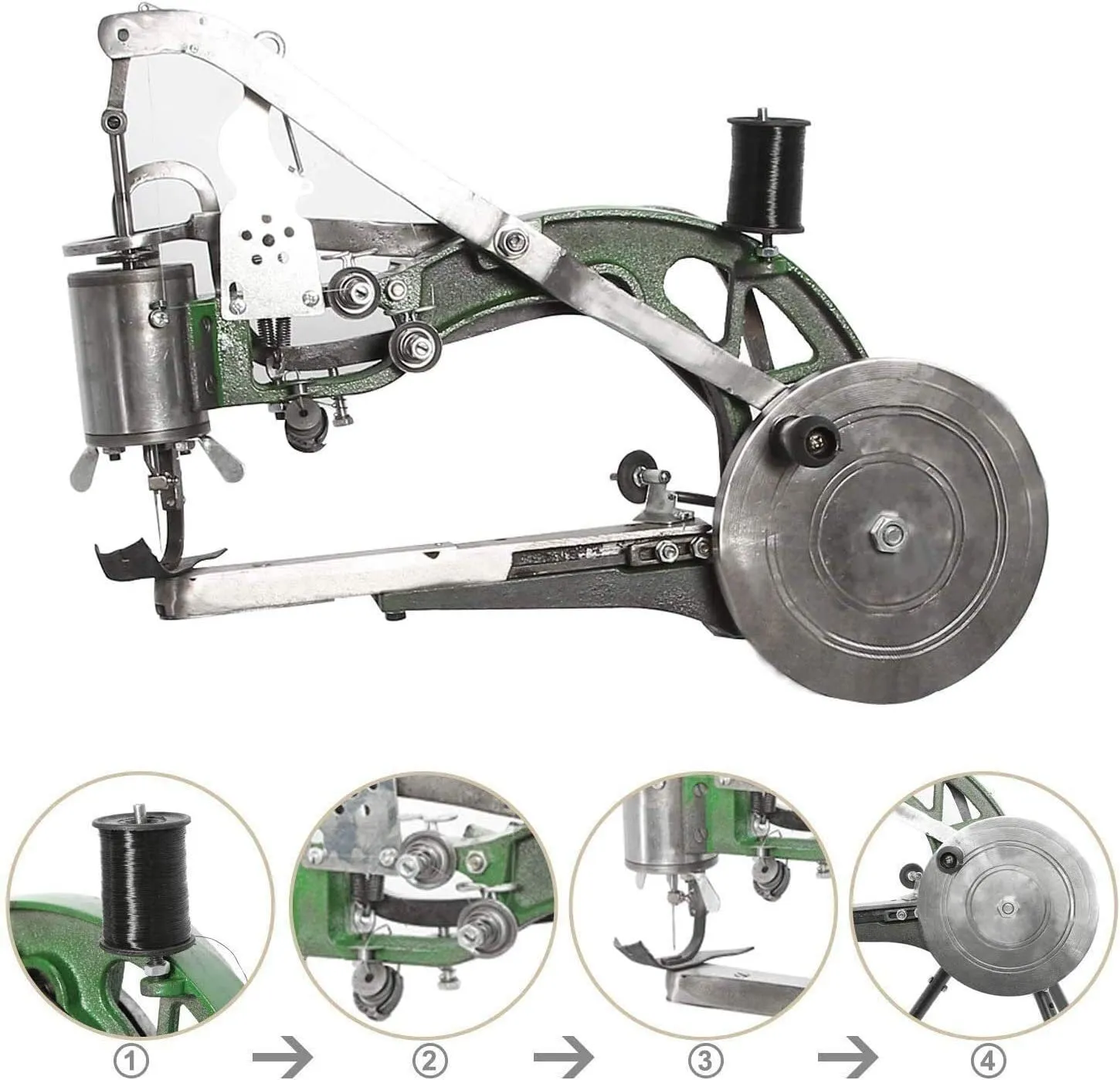 Shoe Repair Machine Hand Cobbler Sewing Machine dual Cotton Nylon Line Sewing Machine Manual Leather Machine for Shoes Cloth Bags