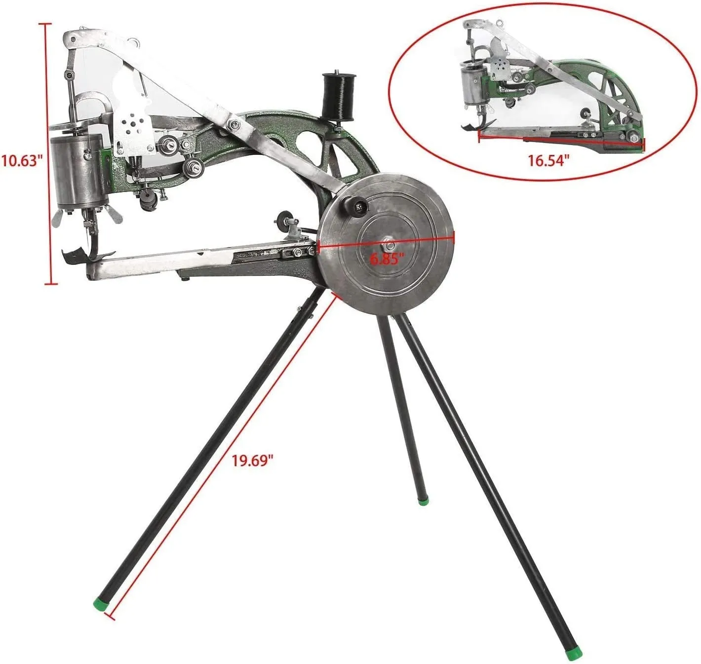 Shoe Repair Machine Hand Cobbler Sewing Machine dual Cotton Nylon Line Sewing Machine Manual Leather Machine for Shoes Cloth Bags