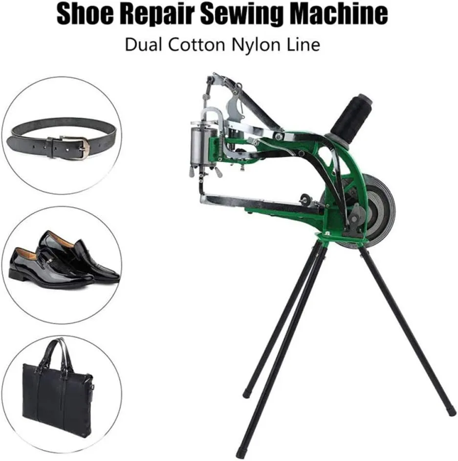 Shoe Repair Machine Hand Cobbler Sewing Machine dual Cotton Nylon Line Sewing Machine Manual Leather Machine for Shoes Cloth Bags