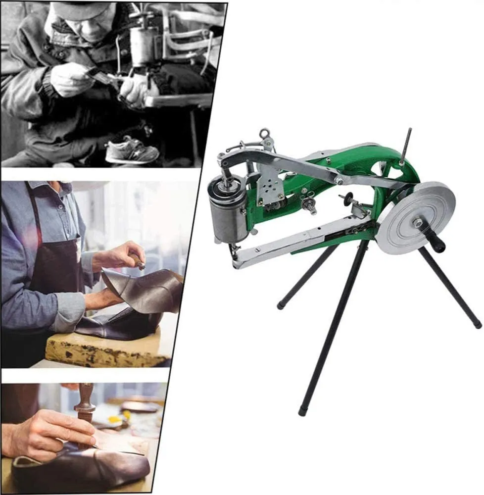 Shoe Repair Machine Hand Cobbler Sewing Machine dual Cotton Nylon Line Sewing Machine Manual Leather Machine for Shoes Cloth Bags