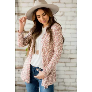 Short Lightweight Leopard Print Cardigan