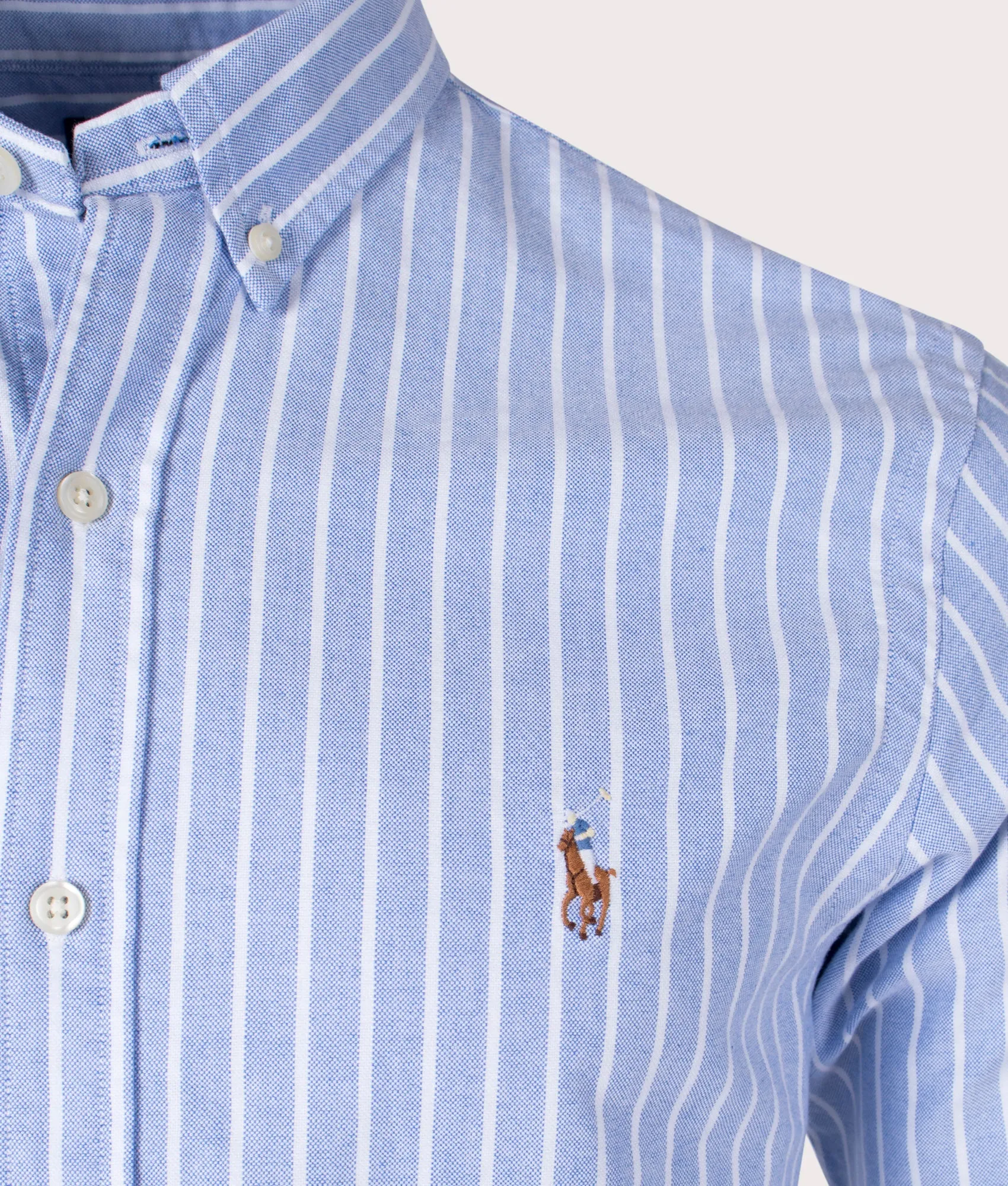 Slim Fit Lightweight Striped Oxford Shirt