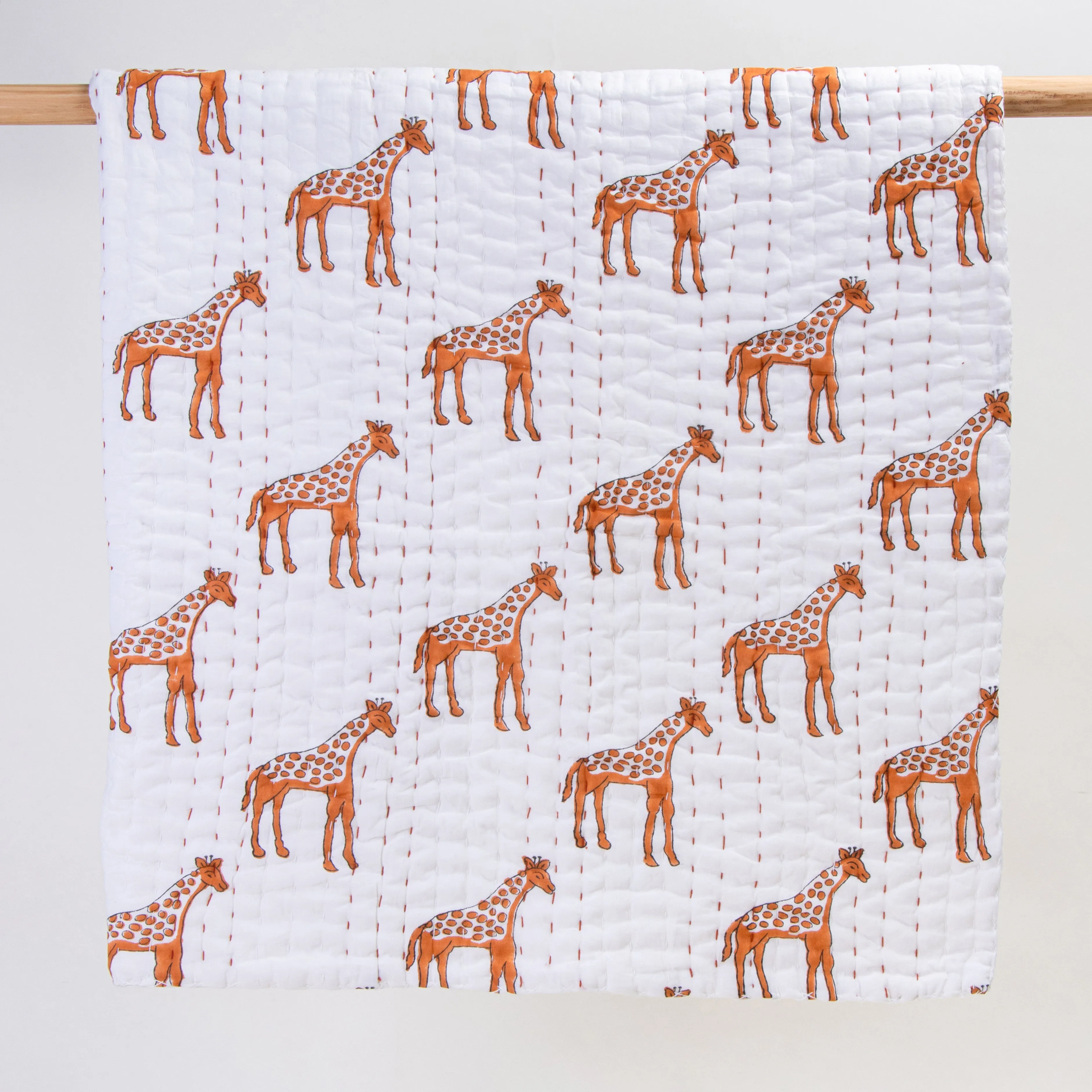 Softest & Stylish Giraffe Print Soft Mulmul Cotton Baby Blanket