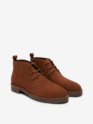 SOLEPLAY Tan Leather Lace-Up Boots