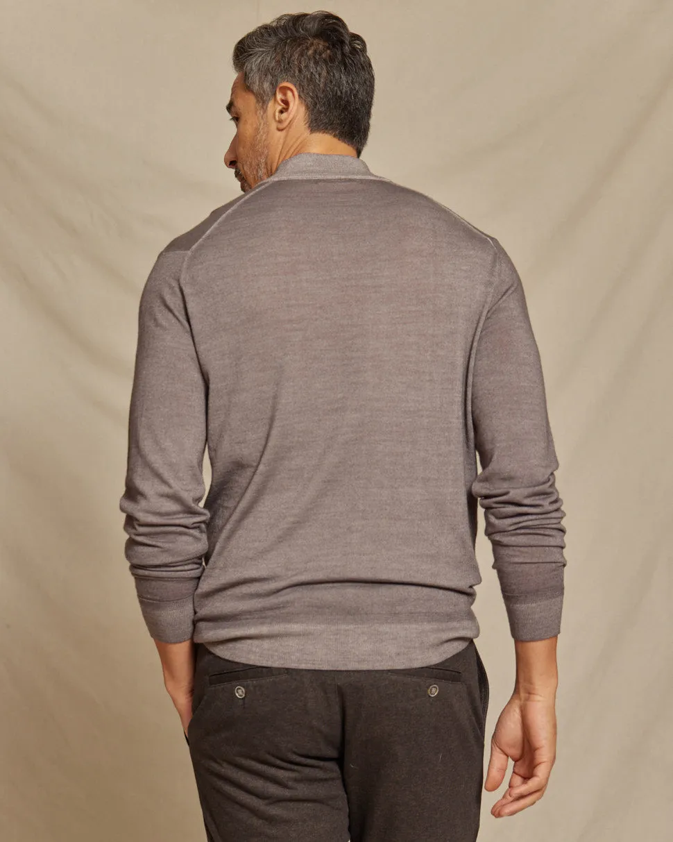 The Archer - LS Lightweight MERINOmax 1/4 Zip Sweater - Fawn