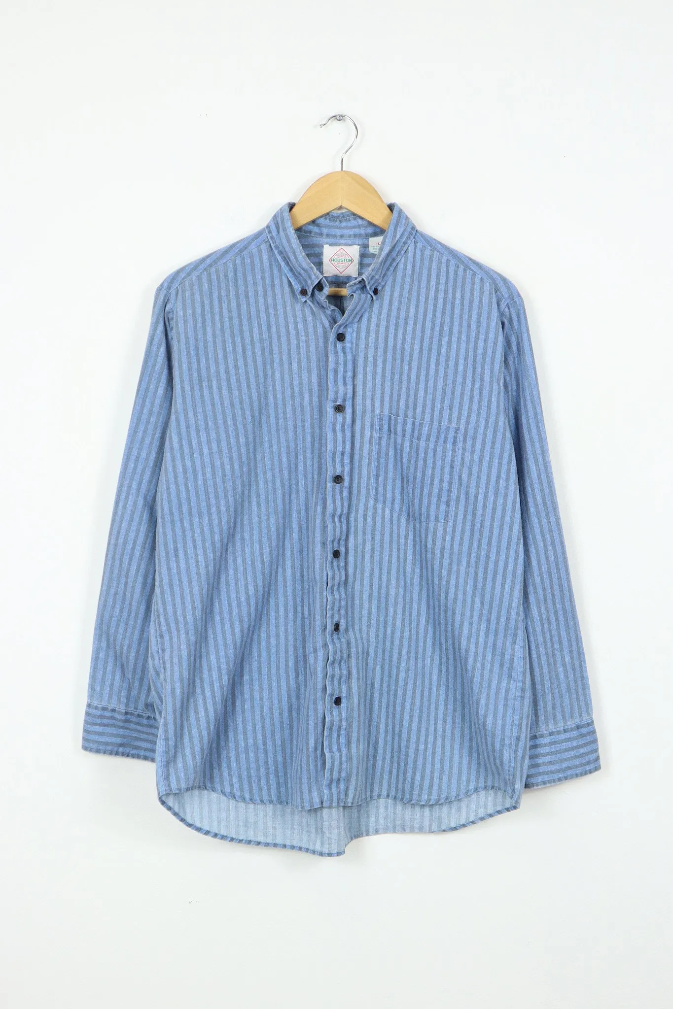 Vintage Lightweight Striped Button-Down Shirt